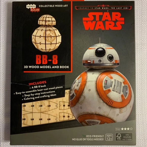 Star Wars Other - Star Wars BB-8 3-D wood model & book